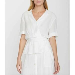 Brochu Walker White Wrap Blouse
